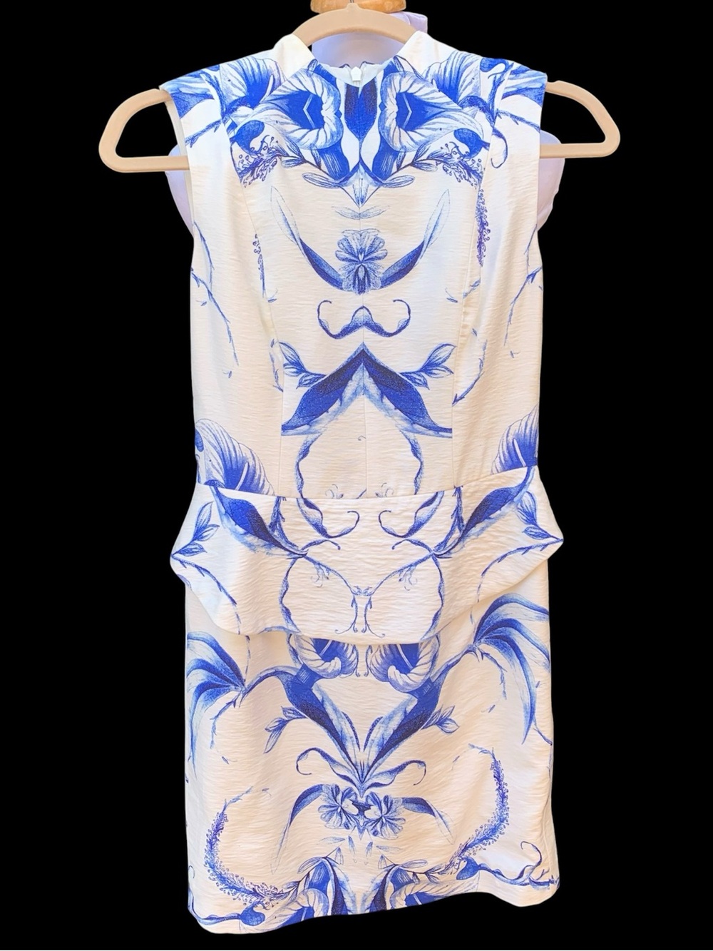 Spring Summer Dress Wedding Shower Keepsake The Label Dress White Blue Small